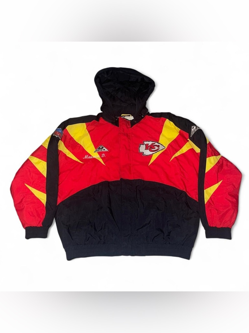 Vintage 90s NFL Pro Line Logo Athletic Kansas City Chiefs Jacket XL Red Yellow